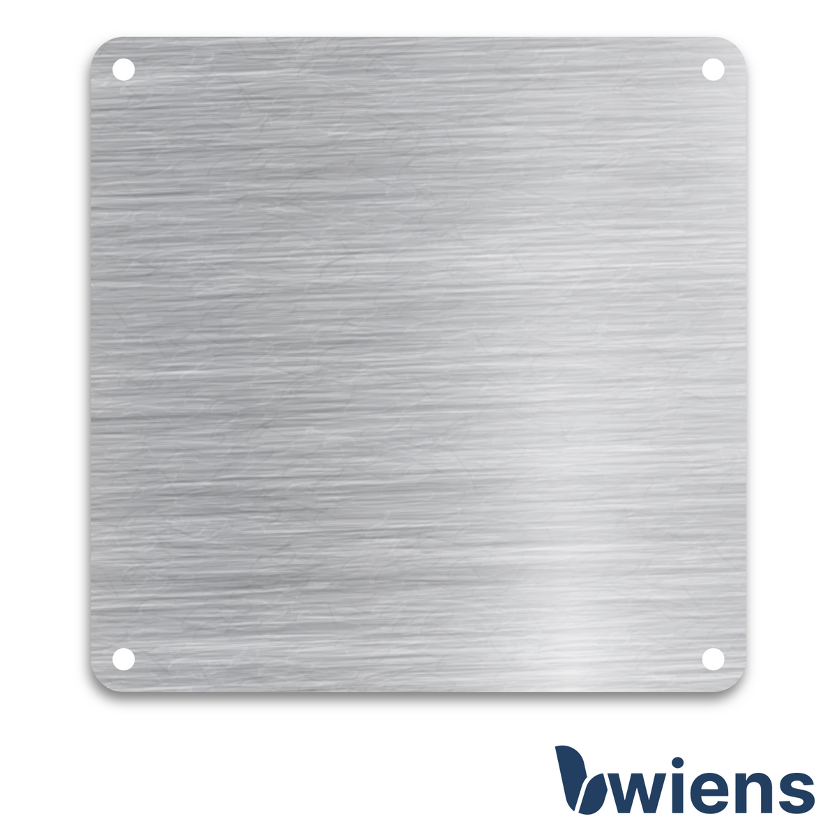 Briefkastenschild mit Gravur Edelstahl 100x100x1,5 mm - Wiens3d