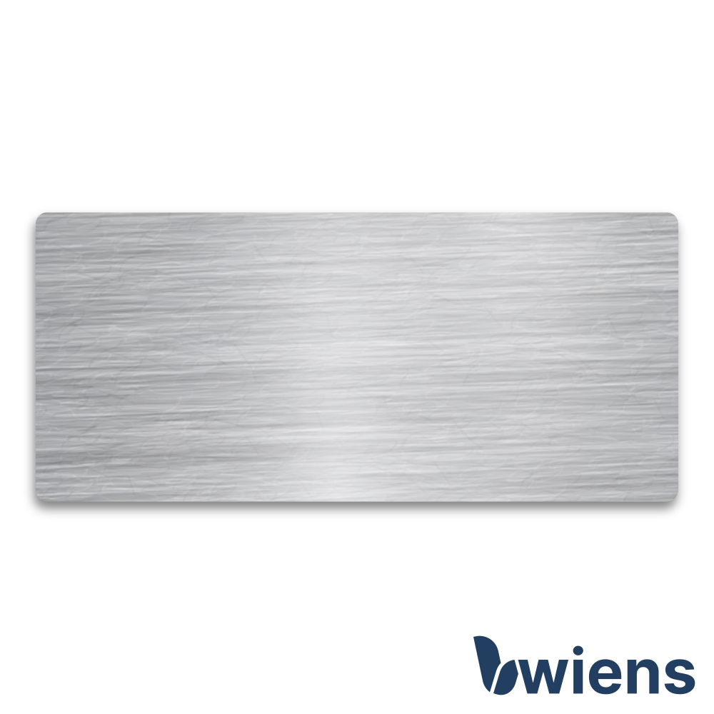 Briefkastenschild mit Gravur Edelstahl 100x45x2 mm - Wiens3d