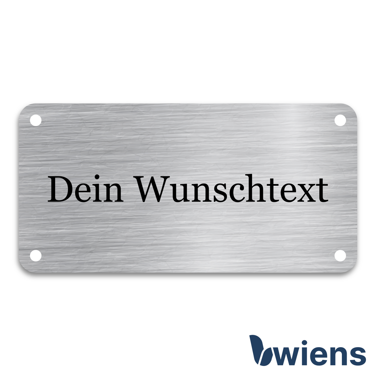 Briefkastenschild mit Gravur Edelstahl 100x50x1,5 mm - Wiens3d
