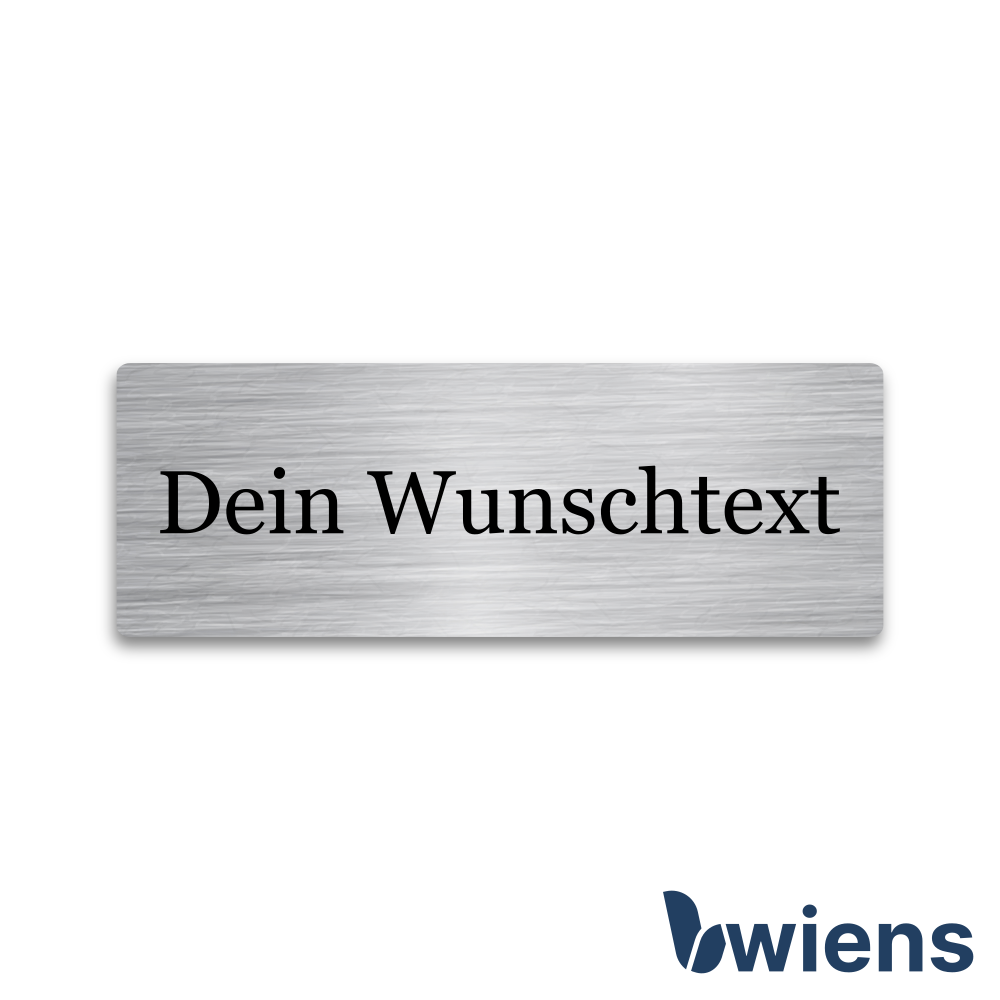 Briefkastenschild mit Gravur Edelstahl 70x25x2 mm - Wiens3d