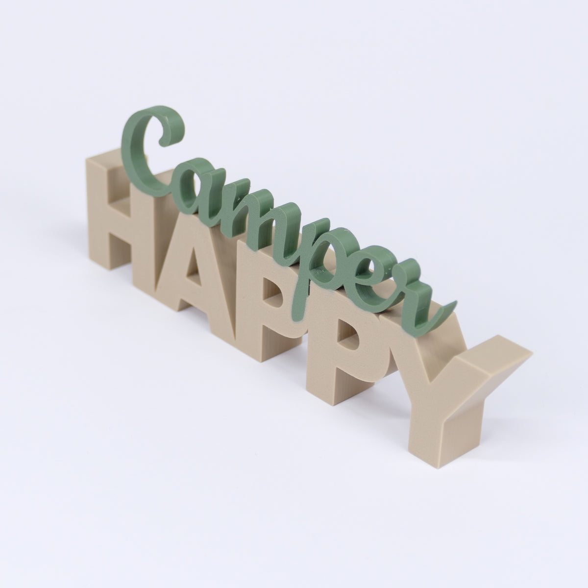 HAPPY Camper Schriftzug Deko 3D Aufsteller - Wiens3d
