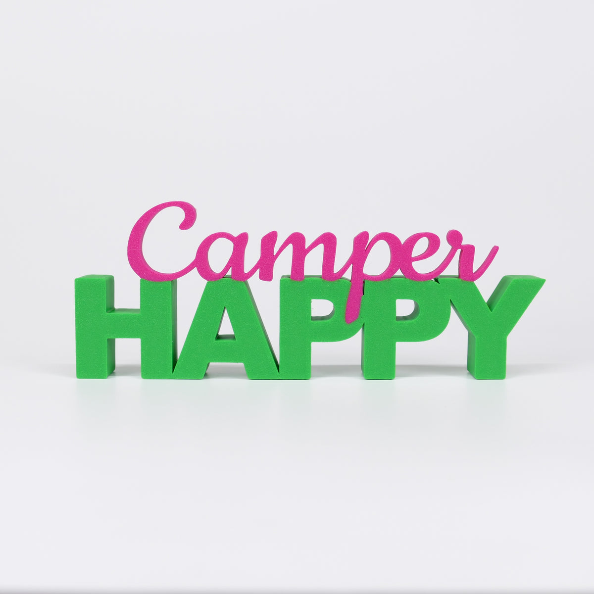 HAPPY Camper Schriftzug Deko 3D Aufsteller - Wiens3d