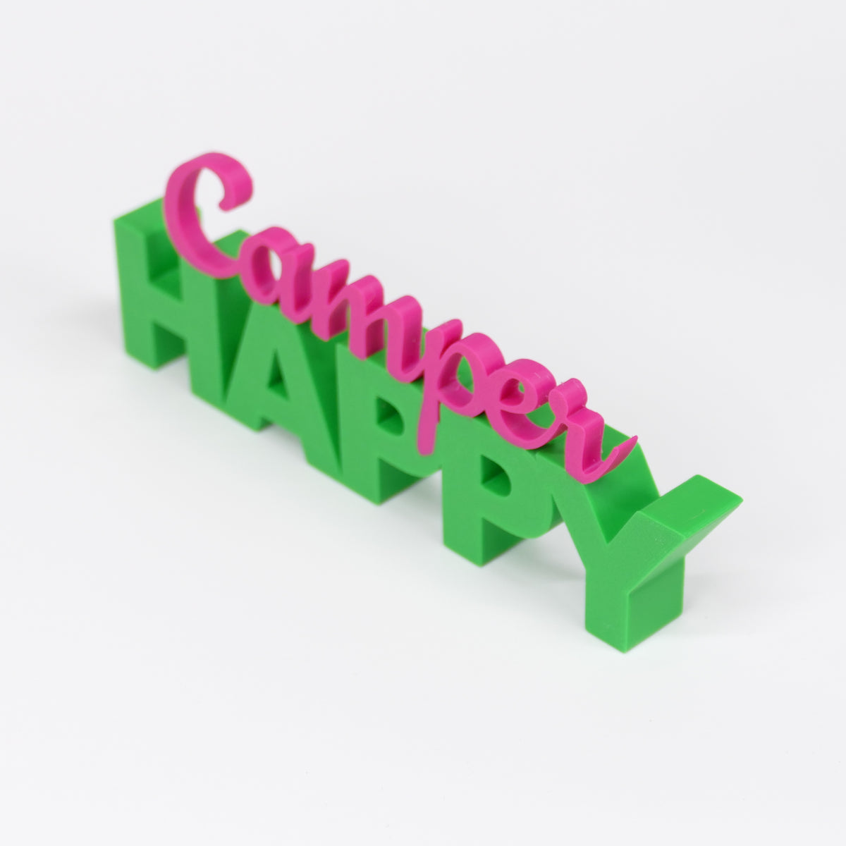 HAPPY Camper Schriftzug Deko 3D Aufsteller - Wiens3d