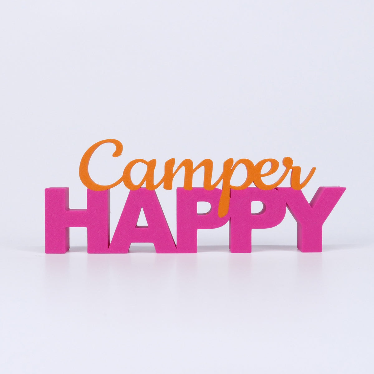 HAPPY Camper Schriftzug Deko 3D Aufsteller - Wiens3d