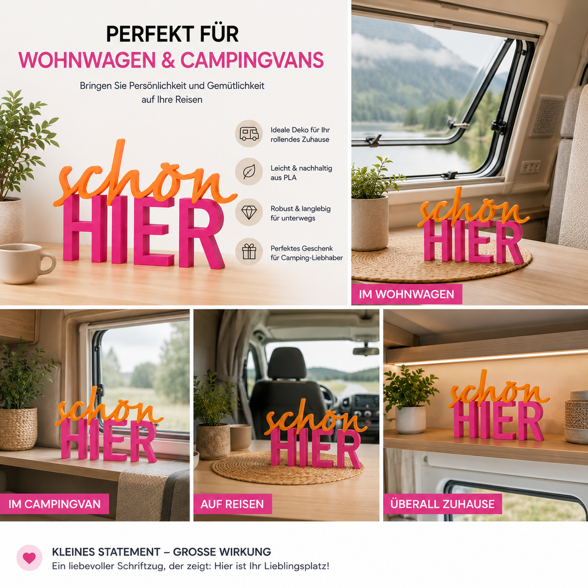 schön HIER Schriftzug Deko 3D Aufsteller - Wiens3d