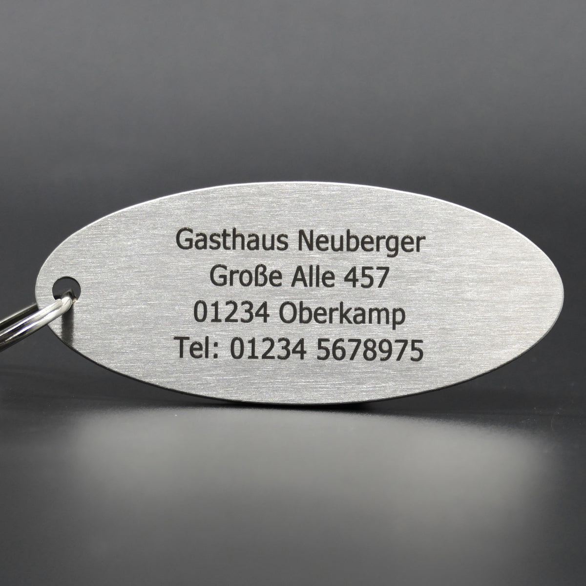 Schlüsselanhänger mit Gravur OVAL - Wiens3d