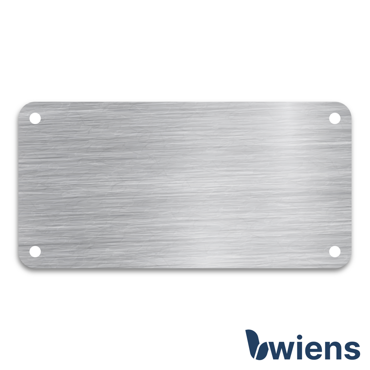 Briefkastenschild mit Gravur Edelstahl 100x50x1,5 mm - Wiens3d