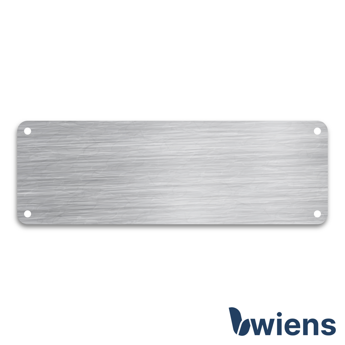 Briefkastenschild mit Gravur Edelstahl 150x50x1,5 - Wiens3d