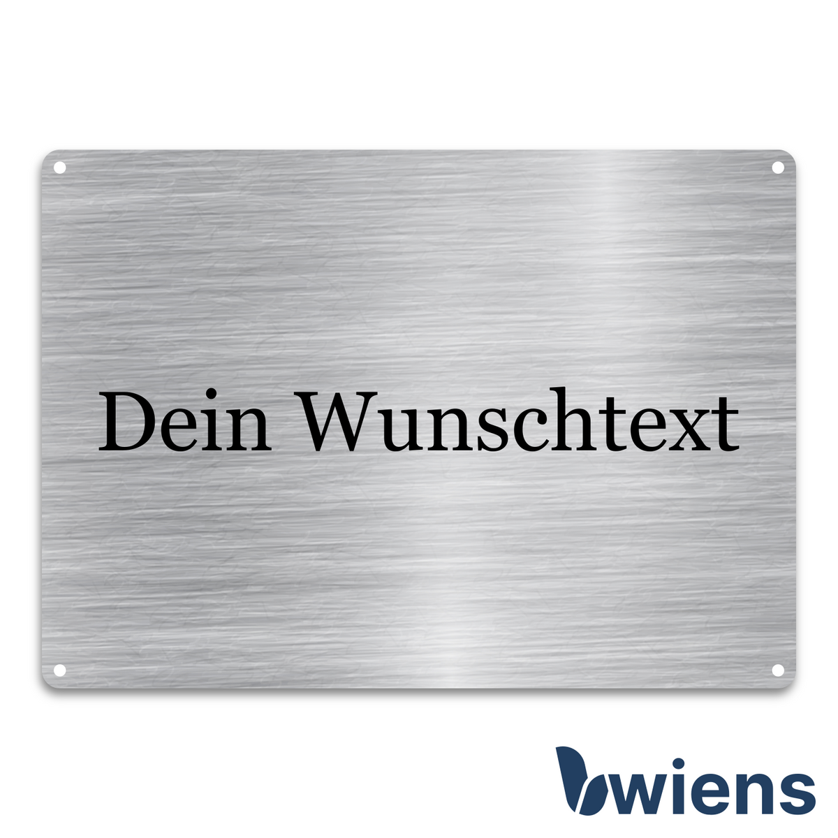 Briefkastenschild mit Gravur Edelstahl 210x150x1,5 mm - Wiens3d