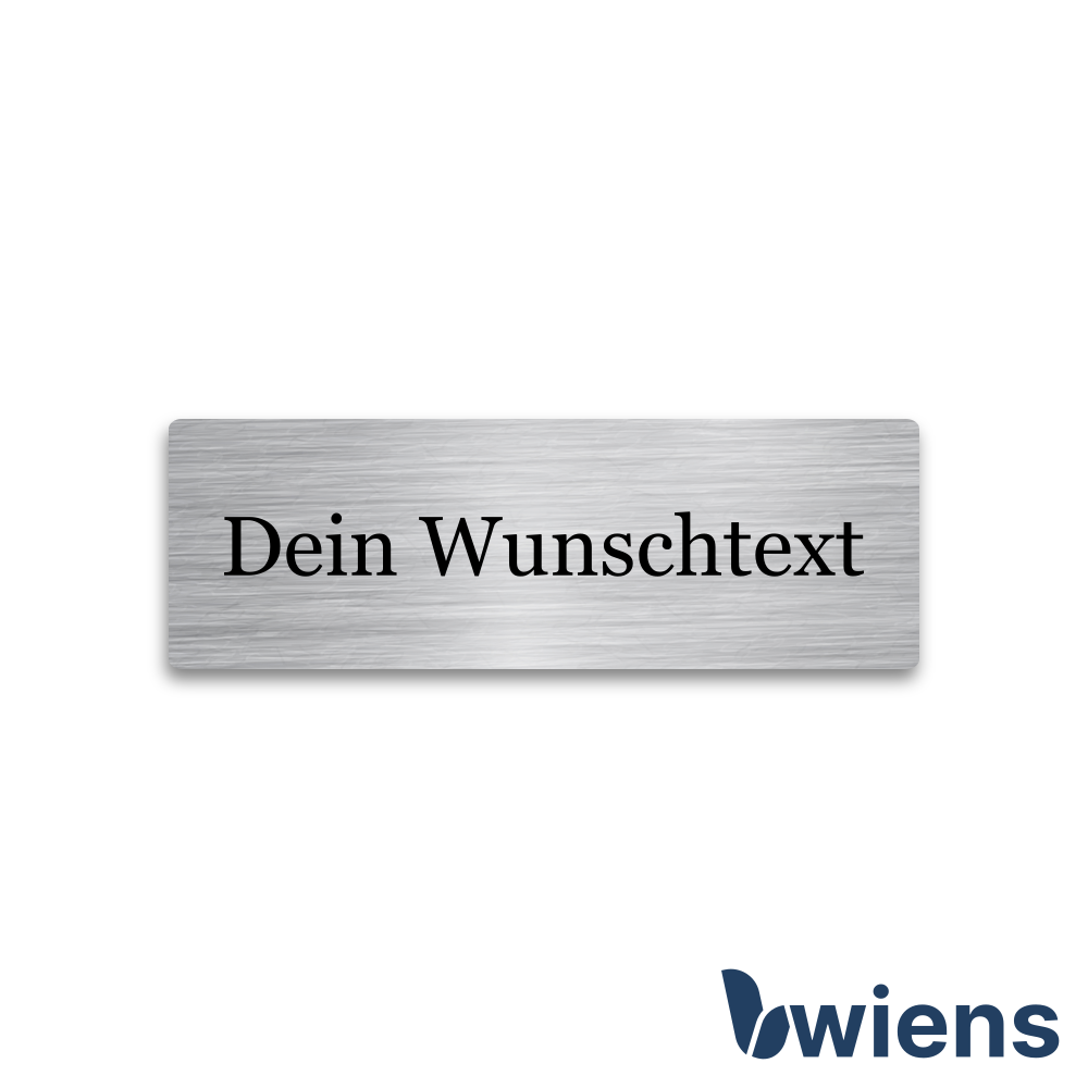 Briefkastenschild mit Gravur Edelstahl 60x20x2 mm - Wiens3d