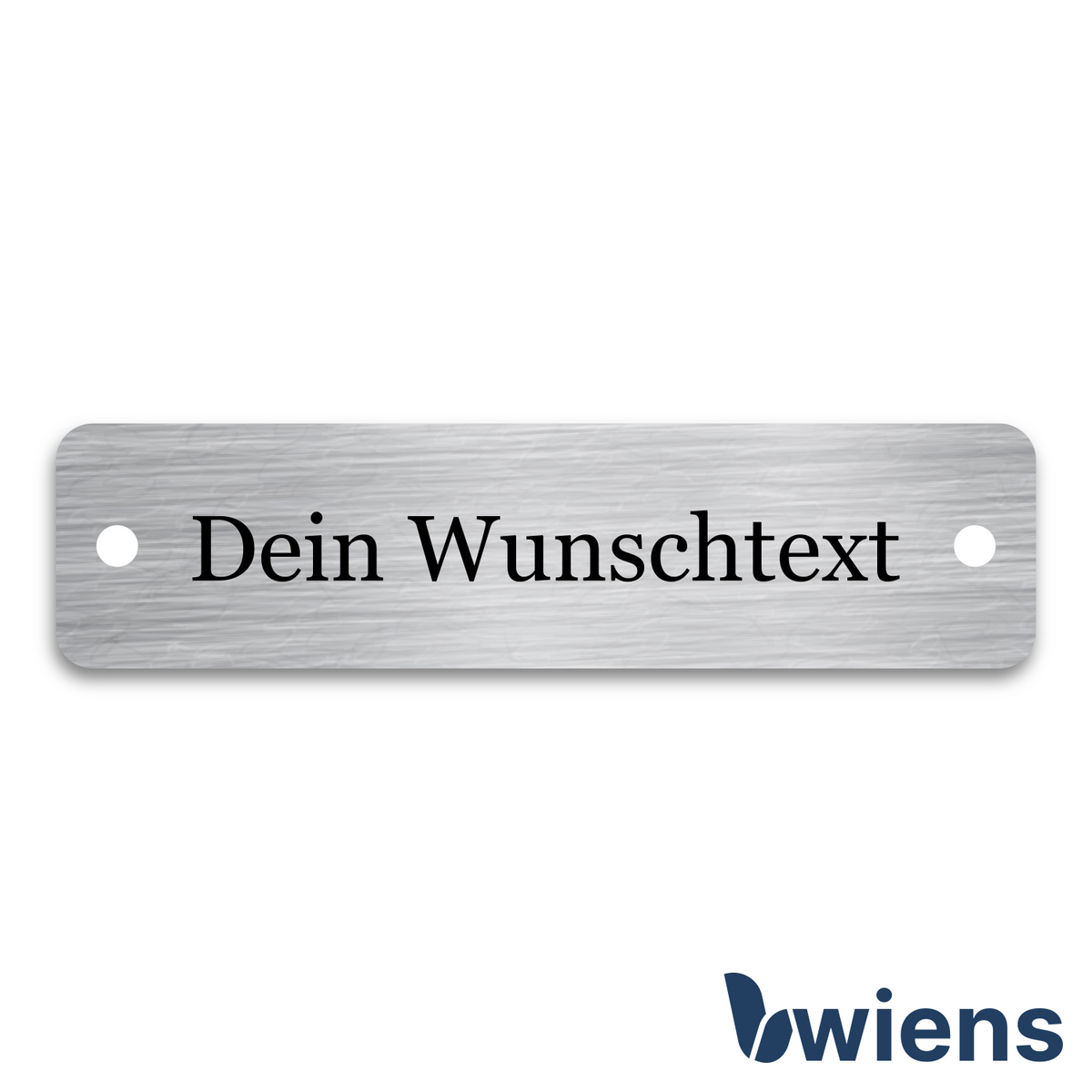 Briefkastenschild mit Gravur Edelstahl 80x20x1,5 mm - Wiens3d