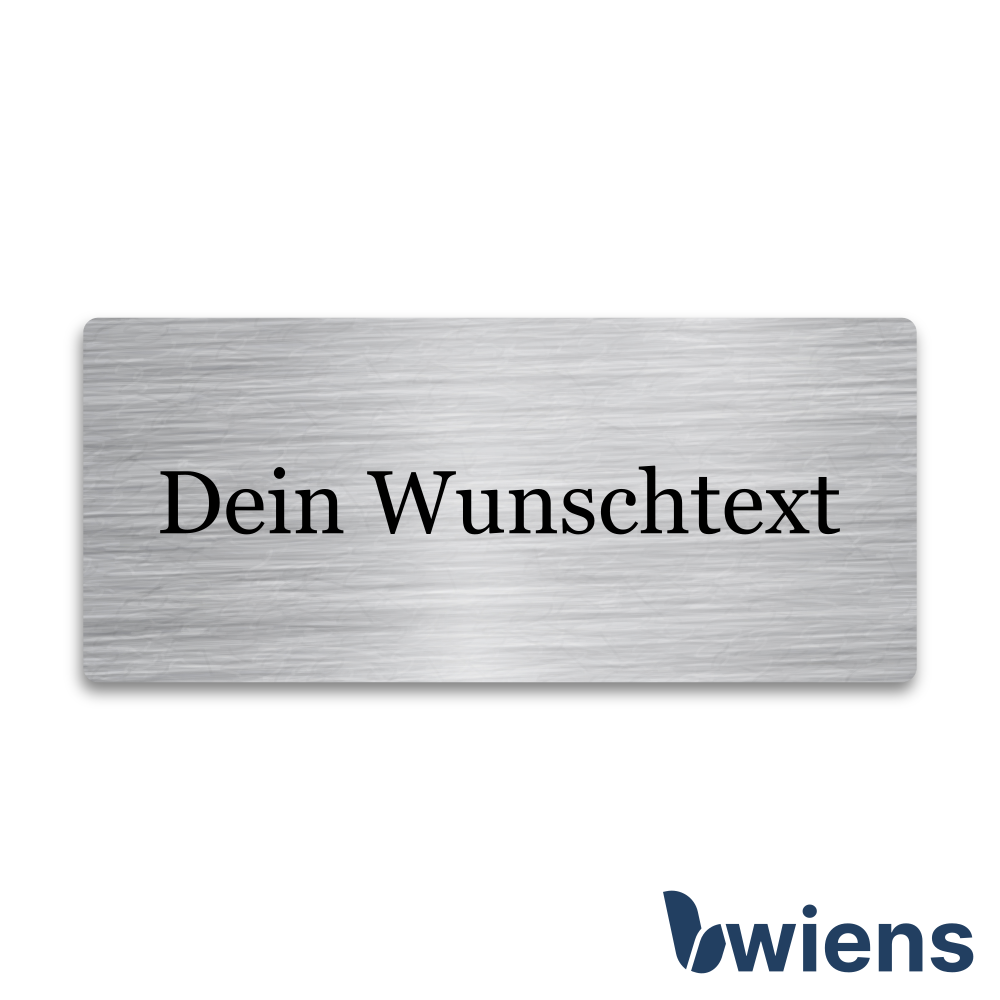 Briefkastenschild mit Gravur Edelstahl 80x35x2 mm - Wiens3d