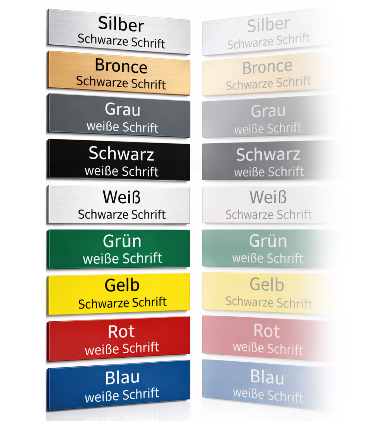 Kunststoffschild Selbstklebend 0,8mm mit Gravur | SCHMAL - Wiens3d