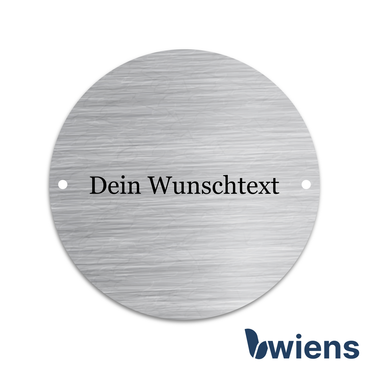 Briefkastenschild mit Gravur Edelstahl D100x1,5 mm - Wiens3d