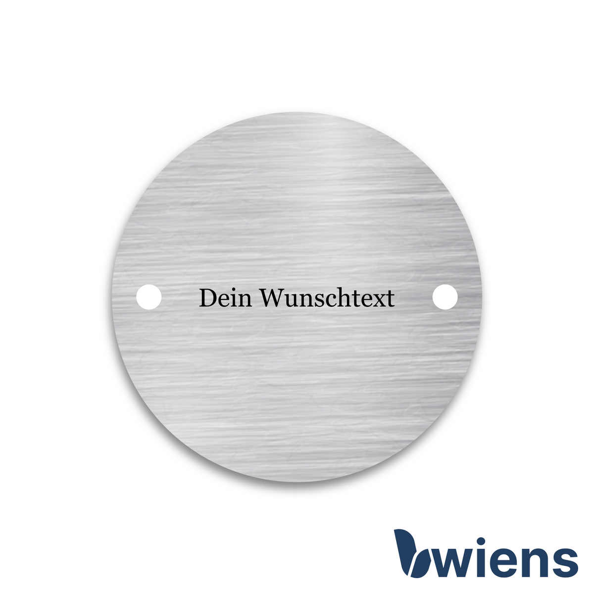 Briefkastenschild mit Gravur Edelstahl D50x1,5 mm - Wiens3d