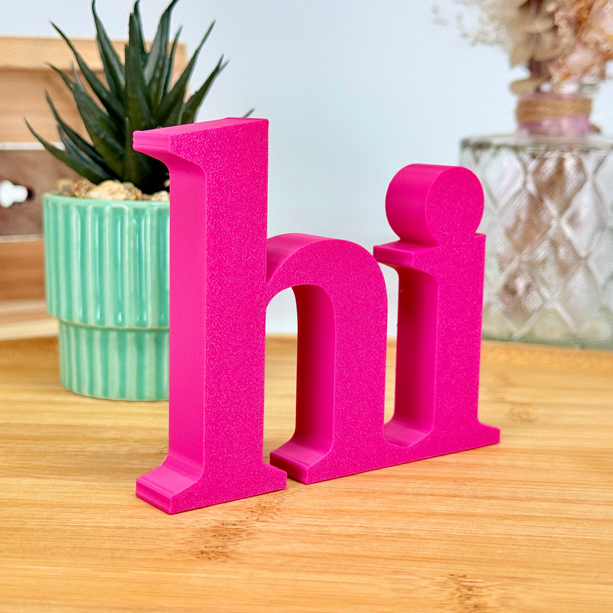 hi Schriftzug Deko 3D Aufsteller