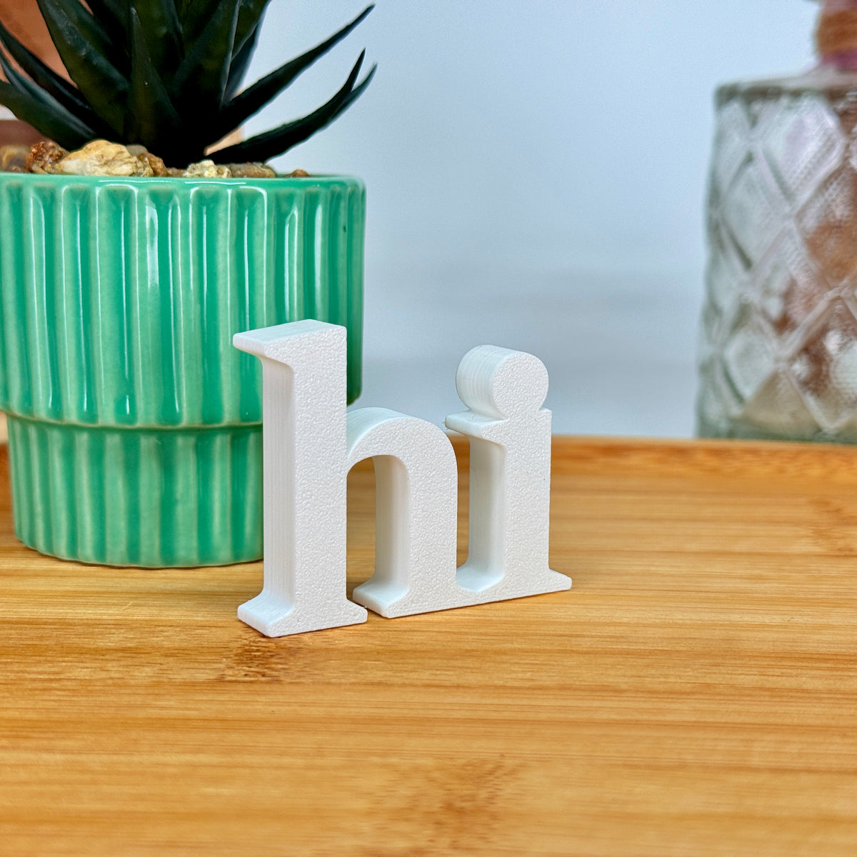 hi Schriftzug Deko 3D Aufsteller