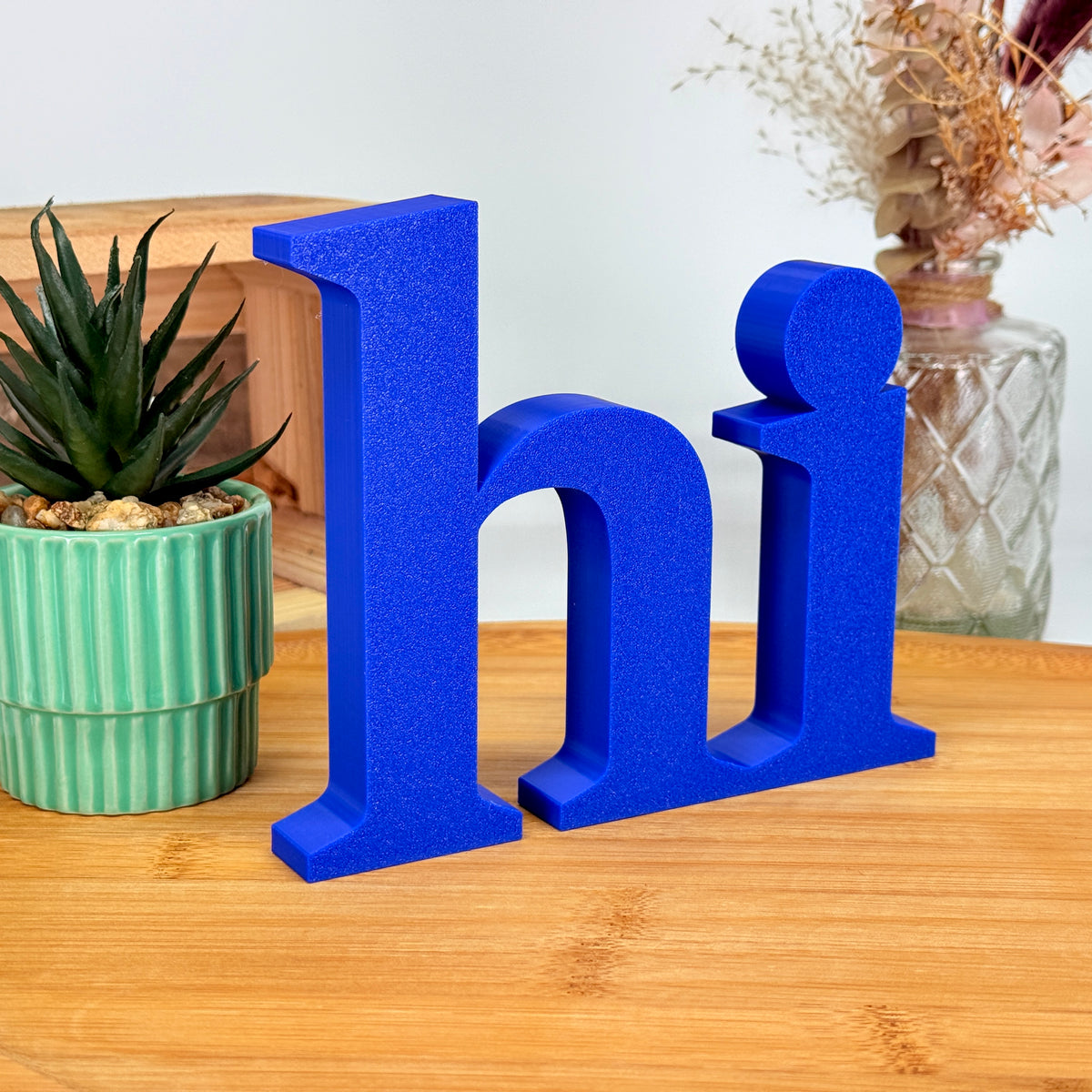 hi Schriftzug Deko 3D Aufsteller