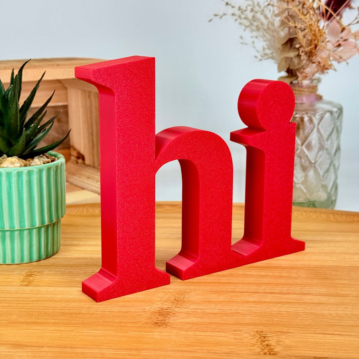 hi Schriftzug Deko 3D Aufsteller