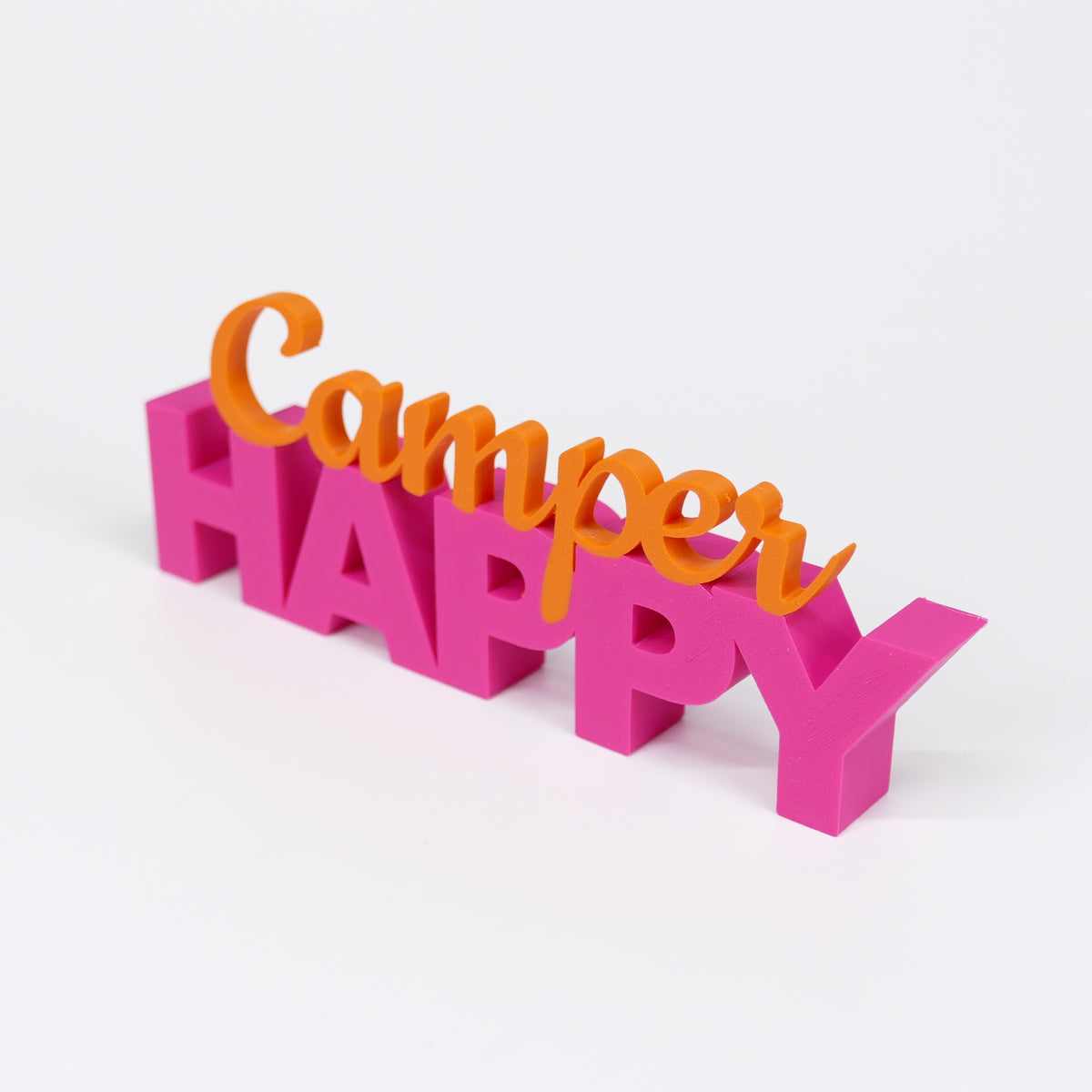 HAPPY Camper Schriftzug Deko 3D Aufsteller - Wiens3d