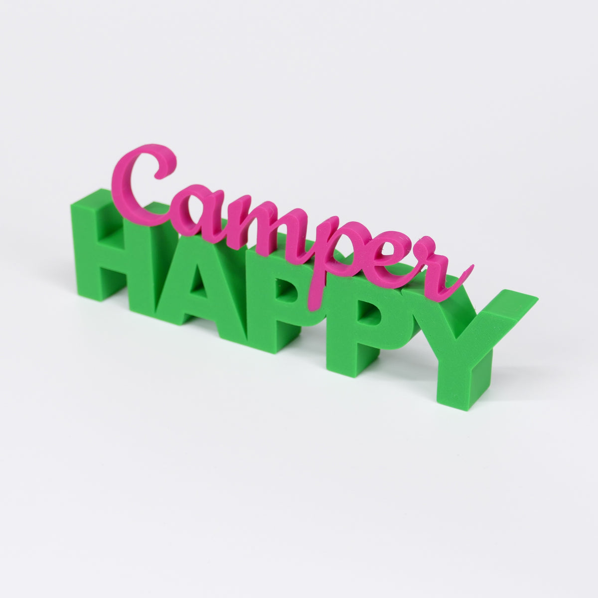 HAPPY Camper Schriftzug Deko 3D Aufsteller - Wiens3d