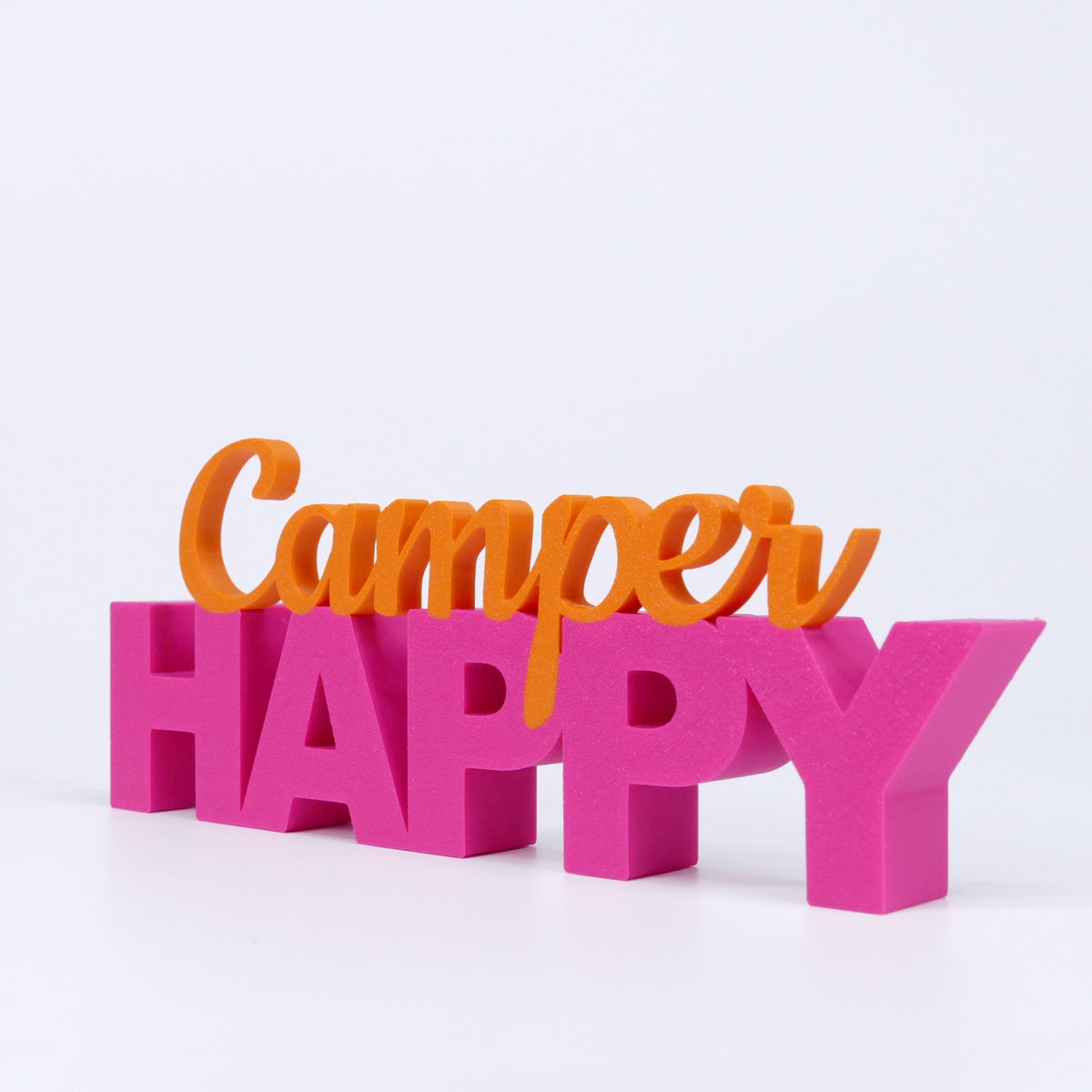 HAPPY Camper Schriftzug Deko 3D Aufsteller - Wiens3d