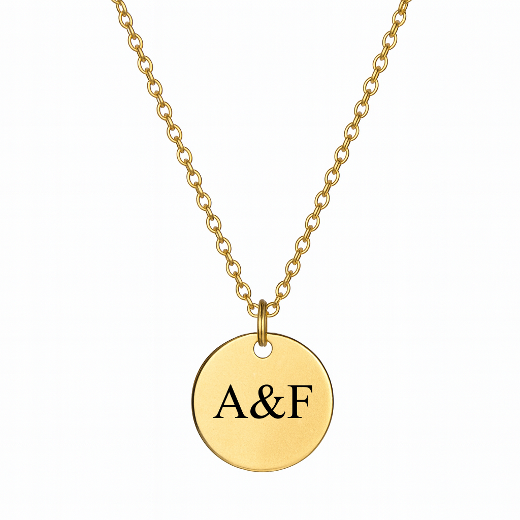 Personalisierte Edelstahl-Halskette mit Gravur – Silber oder Gold | 15mm