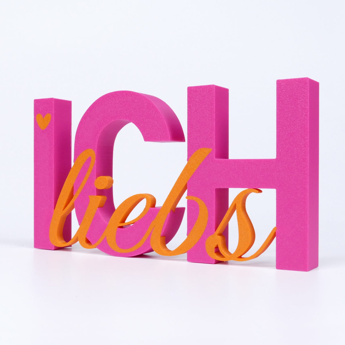 ICH liebs Schriftzug Deko 3D Aufsteller - Wiens3d