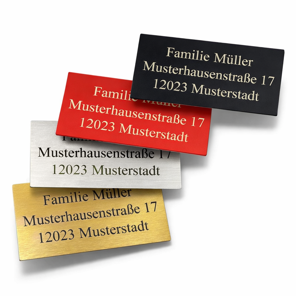 Kunststoffschild Selbstklebend 0,8mm mit Gravur | BREIT - Wiens3d