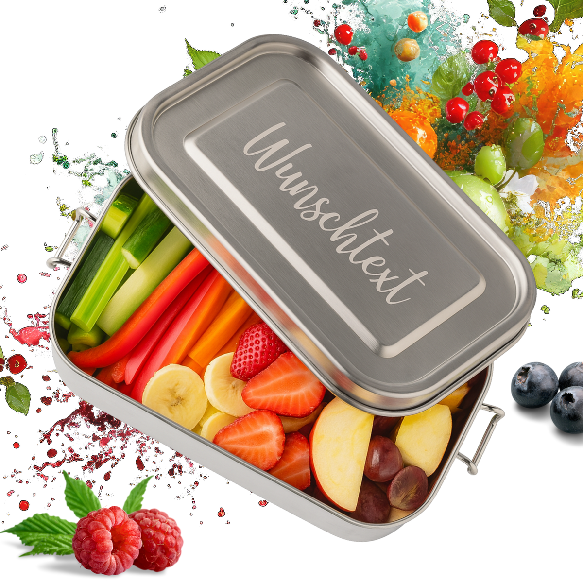 Edelstahl-Lunchbox mit Gravur – 750 ml | Personalisiert - Wiens3d