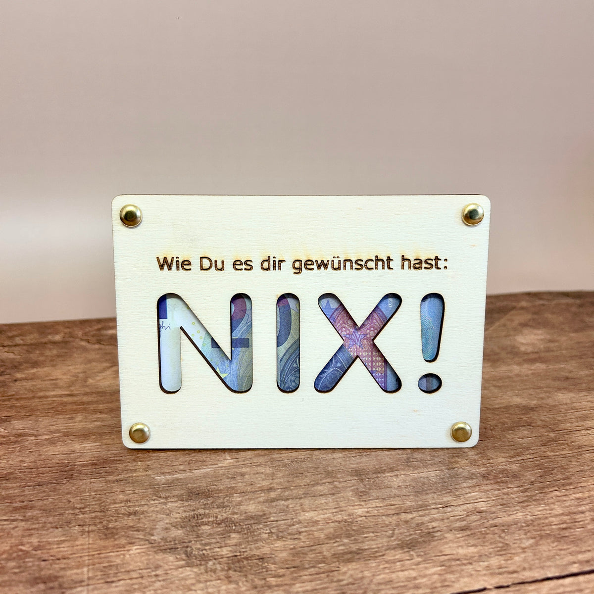 Geldgeschenk Holz | NIX