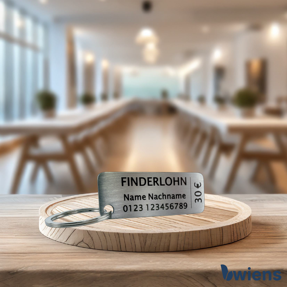 Schlüsselanhänger Finderlohn Personalisierbar - Wiens3d