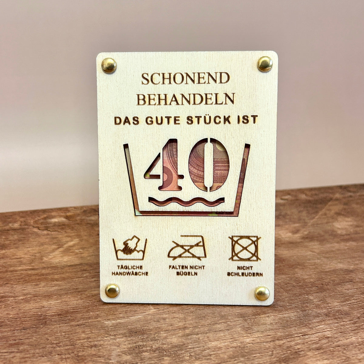 Geldgeschenk Holz | schonend behandeln - Wiens3d