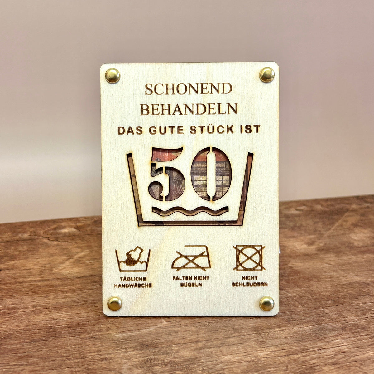 Geldgeschenk Holz | schonend behandeln - Wiens3d