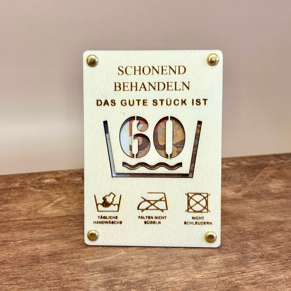 Geldgeschenk Holz | schonend behandeln - Wiens3d