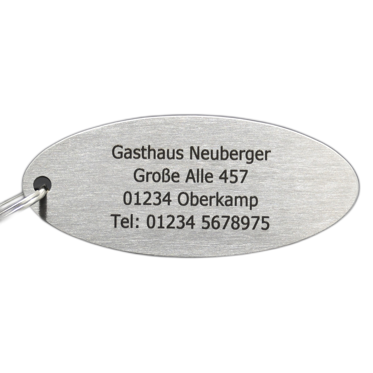 Schlüsselanhänger mit Gravur OVAL - Wiens3d