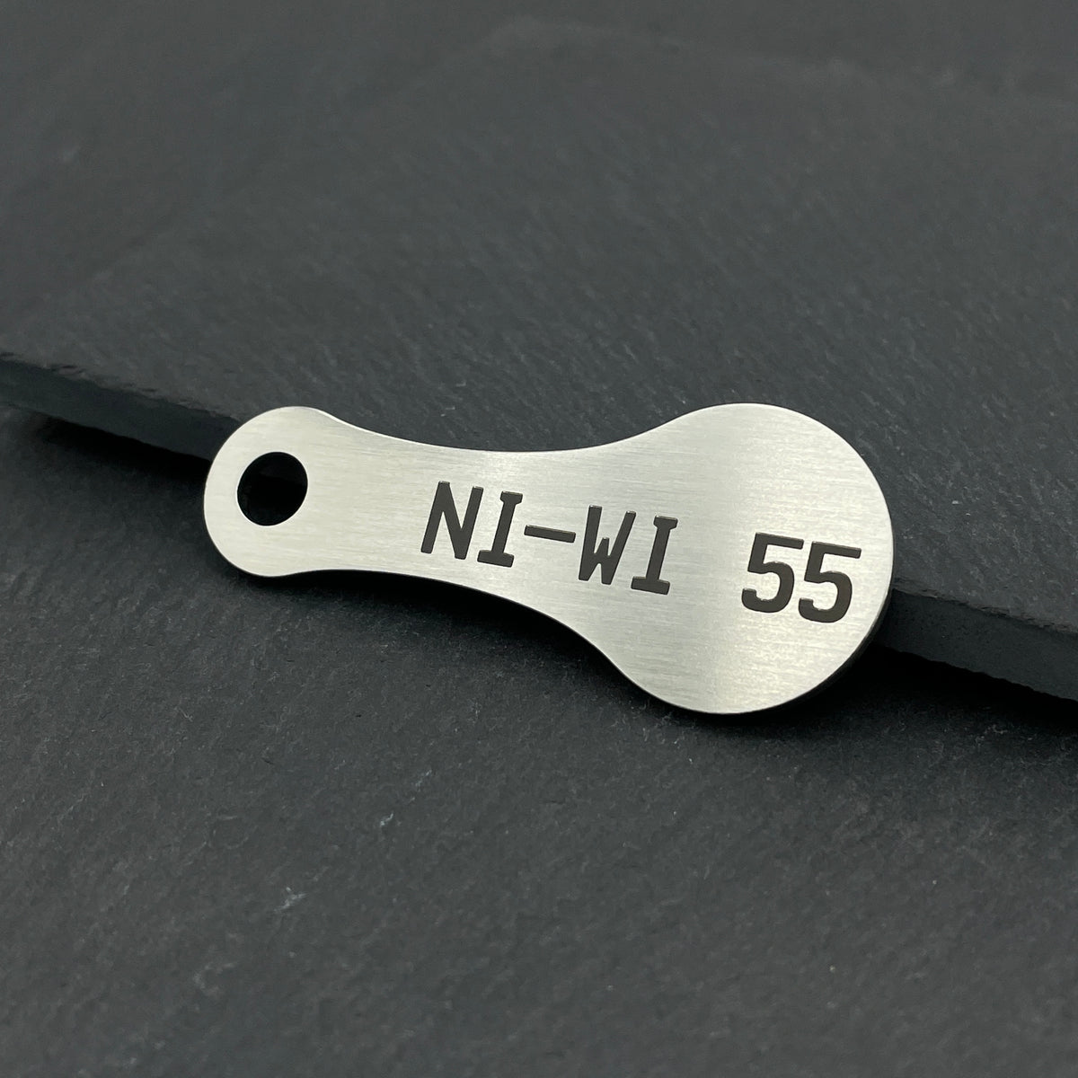 Einkaufswagenlöser mit Gravur - Personalisierbarer Einkaufschip aus Edelstahl - Wiens3d