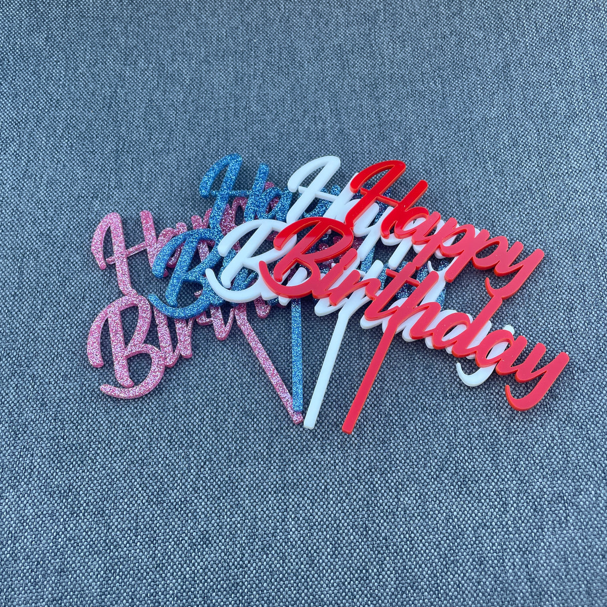 Happy Birthday | Cake Topper | Tortenstecker | viele Farben - Wiens3d